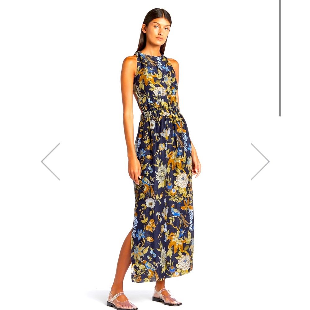SIR Silk Linen Lilian Cross Back Dress NEW with Tags